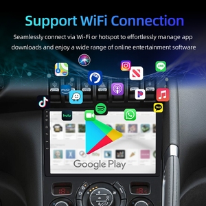 Autoradio Rhythm 9 pouces avec Wifi Hotspot, prend en charge Google Play, téléchargement d'applications de divertissement, multimédia automobile pour <span class=keywords><strong>Peugeot</strong></span> 3008 2009-2015 - Product Image 3