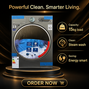 <span class=keywords><strong>Lavadora</strong></span>-<span class=keywords><strong>Secadora</strong></span> Midea Quality HUAZOS de 15 kg, Carga Frontal, Color Gris Titanio, <span class=keywords><strong>Secadora</strong></span> con Condensador Inverter - Product Image 1