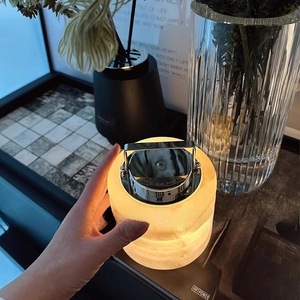 Portable Night <b>Light</b> Ambient <b>LED</b> Lamp <b>USB</b> Rechargeable Touch Control Round Home Decor Gift - Product Image 5