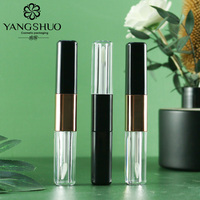 Tube de brillant à lèvres carré double face 1,5 ml, contenant de brillant à lèvres, tube de gloss à lèvres double embout, emballage cosmétique personnalisé, flacon vide