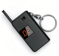 Alcoholímetro de Llavero Airsense BAC (Negro) |   Sensor de Celda de Combustible Semiconductor, Operación con un Botón, Respuesta de 1 Segundo, Batería de Litio