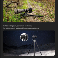 Trépied de voyage professionnel en fibre de carbone Fotopro pour la photographie en direct et la vidéo (caméra DV)
