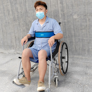 เข็มขัดนิรภัยสำหรับรถเข็นคนพิการ สายรัดเอวผ้าใบเพื่อความปลอดภัยสำหรับผู้สูงอายุและเด็ก ใช้กับรถเข็นคนพิการแบบธรรมดา - Product Image 1