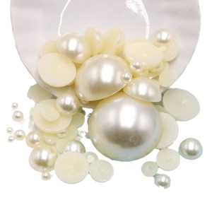 Perlas de imitación sueltas en forma de media luna de 3-30 mm, color blanco mate, ABS, base plana, para decoración de uñas, accesorios de joyería. - Product Image 5