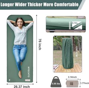 Colchón Inflable Portátil Impermeable para las 4 Estaciones, Colchoneta de Camping Ligera y Compacta con Bomba Integrada de TPU - Product Image 6