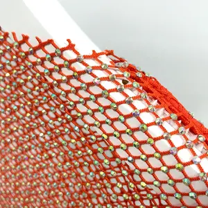 Débardeurs en cristaux pour femmes diamants voir si plage couvrir strass embellissements manches longues élastique maille <span class=keywords><strong>haut</strong></span> court - Product Image 6