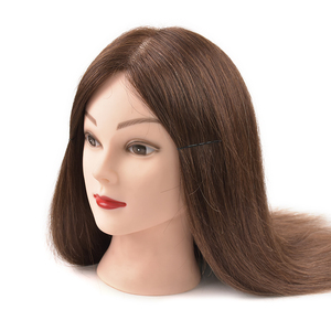 Làm Tóc Đào Tạo Trưởng 100% Tóc Con Người Barber Mannequin Trưởng Thợ Làm Tóc Con Người Đào Tạo Head - Product Image 3