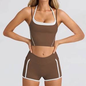 2026 Fashion Wholesale Women Sleeveless Color Blocking 2 Piece Yoga <b>Sets</b> Nylon Slim Fit Gym Fitness <b>Sets</b> Custom Yoga Outfit <b>Set</b> - Product Image 6