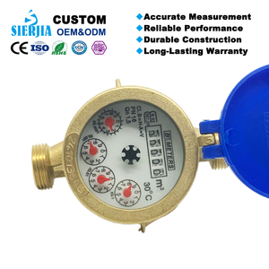 DN15 싱글 제트 황동 기계식 수량계 습식 타입 설계 IP68 보호 맞춤형 OEM 레벨 측정 기기 - Product Image 6