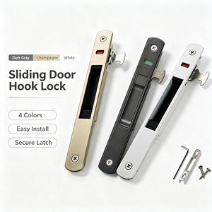 <span class=keywords><strong>Serratura</strong></span> a Gancio per <span class=keywords><strong>Porta</strong></span> Scorrevole in Acciaio Inox, Chiusura per <span class=keywords><strong>Porta</strong></span> Scorrevole in Vetro da Balcone, <span class=keywords><strong>Serratura</strong></span> per <span class=keywords><strong>Porta</strong></span> Scorrevole Stile Classico - Product Image 1