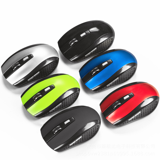 FACTORY USB Wireless Mouse 2.4Ghz Gamer Mouse 3-Gear 6 Keys Mute for PC Laptop Office Adjustable Gaming Mice Battery Mouse