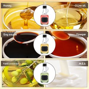 Botellas de jarabe de vidrio 3,4 oz Mini botella de jarabe de arce vacía con asa de bucle, recipientes de tarro de jarabe de arce de vidrio transparente reutilizables <span class=keywords><strong>100ml</strong></span> - Product Image 6