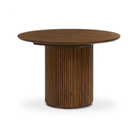 Table à manger extensible moderne en MDF de qualité supérieure, avec base côtelée, pour la maison et l'hôtel – Direct Usine