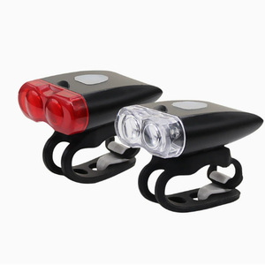 Luz trasera para bicicleta, luz Led intermitente, resistente al agua, luz trasera para bicicleta de noche, con batería integrada, Material plástico - Product Image 3