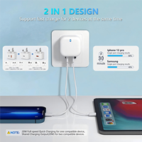 Chargeur USB C 20W avec prise UK, chargeur mural à charge rapide PD, adaptateur secteur à double port pour iPhone 11 12 13 14 15 PRO MAX