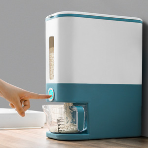Dispensador Contenedor de arroz de grano Almacenamiento a prueba de humedad Cubo doméstico con cilindro de medición cubierto - Product Image 2
