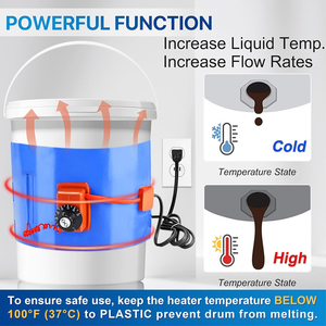 Seau chauffe-miel de 5 gallons avec bande en silicone flexible, chauffe-seau isolé - Product Image 4