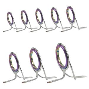 10 pz kit di riparazione di una canna da pesca in ceramica anello in acciaio inox doppio piede canne da pesca Guide accessori per la pesca - Product Image 1