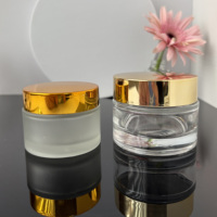 Pot en verre écologique unique, transparent, vide, pour crème visage et beurre corporel, 5ml, 10ml, 15ml, 20ml, 30ml, 50ml, 100ml