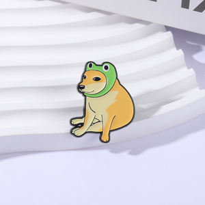 เข็มกลัดรูปสุนัขชิบะอินุคอสเพลย์กบ น่ารัก สไตล์การ์ตูน ทำจากโลหะเคลือบเงา เหมาะสำหรับติดกระเป๋าเป้ ปกเสื้อ ของขวัญเครื่องประดับสำหรับเพื่อน - Product Image 2