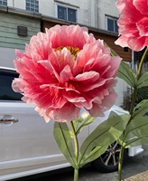 Ensemble de fleurs de pivoine en soie faites à la main de luxe, fleur géante artificielle pour décoration de la maison, toile de fond de mariage, vitrine de magasin