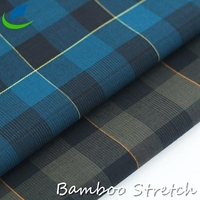 Tissu en sergé à carreaux teint en fil, en fibre de bambou, tissu élastique en microfibre pour chemises et vêtements – Meilleures ventes