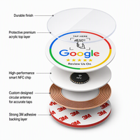 Carte NFC programmable NTAG213 étanche 13,56 MHz en PVC époxy, mini-étiquette RFID pour contrôle d'accès, compatible Google Review