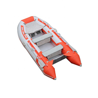 Bateau gonflable Semi-rigide Offre Spéciale, bateau à rames gonflable et bateau de pêche avec plancher et palettes en aluminium