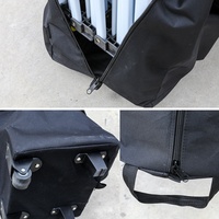 Tente pliable à quatre côtés avec roues, design parapluie grand format pour événements extérieurs, publicité promotionnelle et salons professionnels, abri contre la pluie