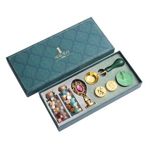 Set de Sellos de Cera con Mango de Madera para Manualidades, Sello de Lacre con Color y Logotipo Personalizados, Caja de Regalo para Invitaciones de Boda - Product Image 2