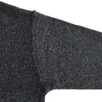 AiNear Vente en gros de logo personnalisé Oem & Odm Pull-over en tricot de coton à manches longues et col rond surdimensionné déchiré noir pour hommes