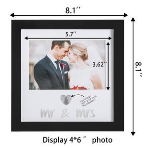 Cornice Portafoto Matrimonio 2026 di Tendenza con <span class=keywords><strong>Cuore</strong></span> Impronta Digitale per Anniversari e Commemorazioni - Regalo Perfetto, Decorazione per la Casa - Product Image 3