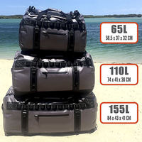 Sac de voyage de week-end, grand sac de camping robuste, imperméable, en bâche, avec fermeture éclair, sac à dos de 40 L pour la navigation de plaisance et la moto