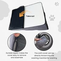 Escaliers modernes personnalisés pour petits chiens et chats – Conception carrée confortable, housse imperméable, mousse haute densité, lit-canapé toutes saisons