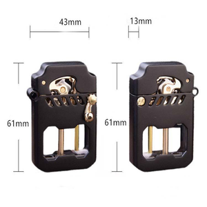 Accendino a <span class=keywords><strong>Cera</strong></span> Semiautomatico Trasparente con Logo Personalizzato, Classico Antivento per Uomo, in Metallo, per Sigarette, Regalo <span class=keywords><strong>di</strong></span> Natale - Product Image 2