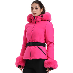 Nouvelle combinaison de <span class=keywords><strong>ski</strong></span> pour femme, hiver, à capuche, 100% polyester, fermeture éclair, chaude, coupe ajustée, double épaisseur, coupe-vent, imperméable, pour températures extrêmes, <span class=keywords><strong>pantalon</strong></span> - Product Image 5