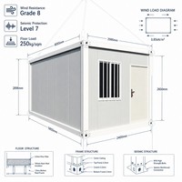 Maison préfabriquée modulaire, prête à l'emploi, installation rapide, combinaison d'espaces flexibles, mini-maison préfabriquée, bureau sur chantier, mobile d'urgence