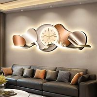 Décoration murale métallique 120x40cm pour salon, objet d'art de luxe pour la maison, décoration intérieure