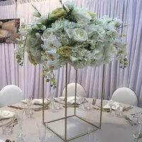 Soporte de Metal para centro de mesa de boda, centro de mesa para decoración de flores, estilo americano
