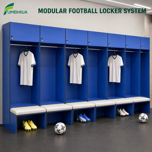 Dressing démontable Pro Player Locker avec clé et serrure électronique Matériau stratifié compact HPL assemblé - Product Image 2