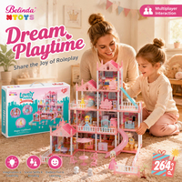 Maison de poupée 3D Belinda pour filles, jeu d'imitation, villa de poupée à construire soi-même, meubles miniatures, accessoires, ensemble de jouets cadeaux pour enfants