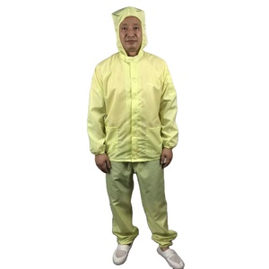Veste et pantalon antistatiques pour travailleurs, anti-poussière, lavables, réutilisables, en polyester, pour salle blanche, combinaison <span class=keywords><strong>de</strong></span> travail ESD avec capuche - Product Image 3
