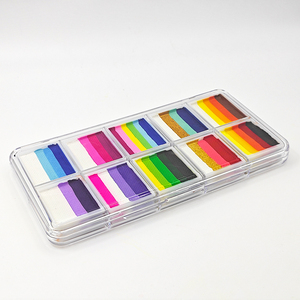 <span class=keywords><strong>Palette</strong></span> de peinture pour le visage à thème drapeau, 12 compartiments, en vrac |   Peinture pour le visage à base d'eau |   Étui portable |   Vente en gros pour les festivals. - Product Image 5