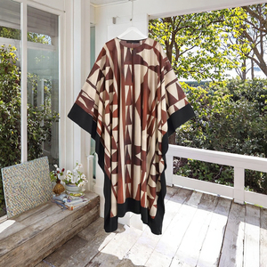 <span class=keywords><strong>MYST</strong></span> & ZA-Robe de Style Vintage pour Femme, Col Simple, Manches Larges, Imprimé Océan, Spandex, Nouvelle Mode, Printemps/Été 2025, 1291058 - Product Image 3