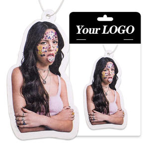 Sublimation de dessin animé, en papier blanc suspendu, désodorisant d'air de maison, de voiture, logo personnalisé, vente en gros - Product Image 4