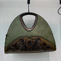 Bolso de hombro informal de estilo retro con diseño de morning glory, estilo chino único, bolso versátil