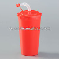 Gobelets à eau en plastique transparent 400ml, avec logo personnalisé, gobelets en plastique transparent avec paille, livraison gratuite