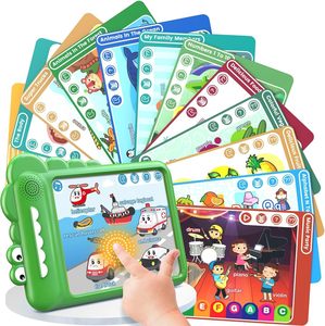 Montessori Toy <strong>Kids</strong> Learning <strong>Pad</strong> 3-5 Years Plastic Educational Tablet Battery Teaching Alphabets Numbers Foods Music Vehicles - Product Image 6