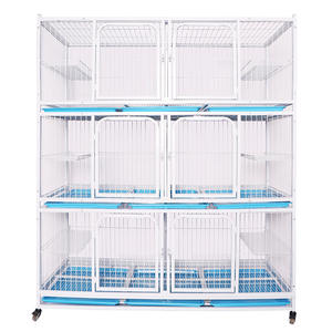 Hot Selling Nano Bakselvernis 6 Deur <span class=keywords><strong>3</strong></span> Verdiepingen Kat Kooi Vierkante Buis Staaldraad Huisdier Hond Kat Fokken Kooi voor Kleine Dieren - Product Image 1