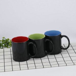 Wholesale Bulk 11Oz Sublimation Ceramic Coffee <b>Mugs</b> Custom Logo Multi Color Handles and Rims Classic Style Business Gifts - Product Image 1